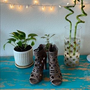 Carlos Santana open toe booties